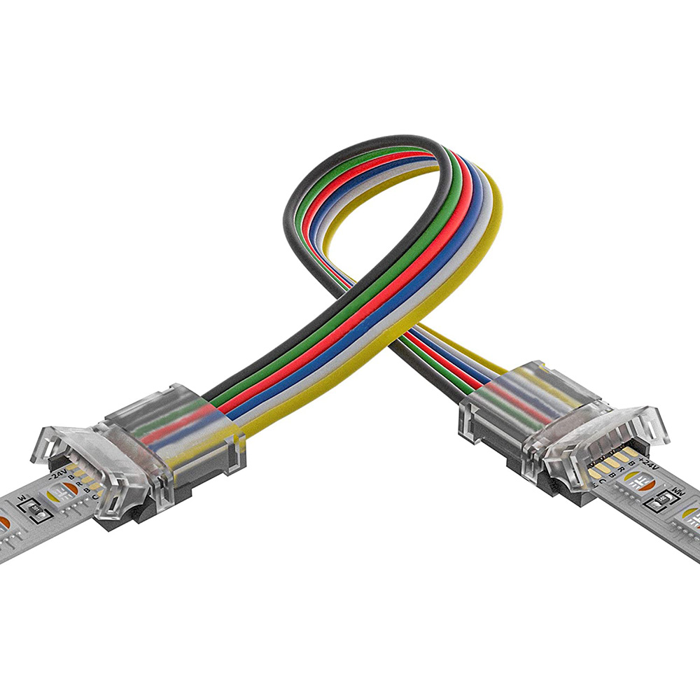 6 Pins Hippo Led Strip connectors Connectors (14 cm Wire) For RGBCCT LED Strip light 6 Pins Hippo Led Strip connectors Connectors (14 cm Wire) For RGBCCT LED Strip light